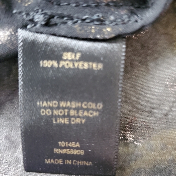 Cremieux Sheer Gold Dot Blouse - Picture 6 of 7